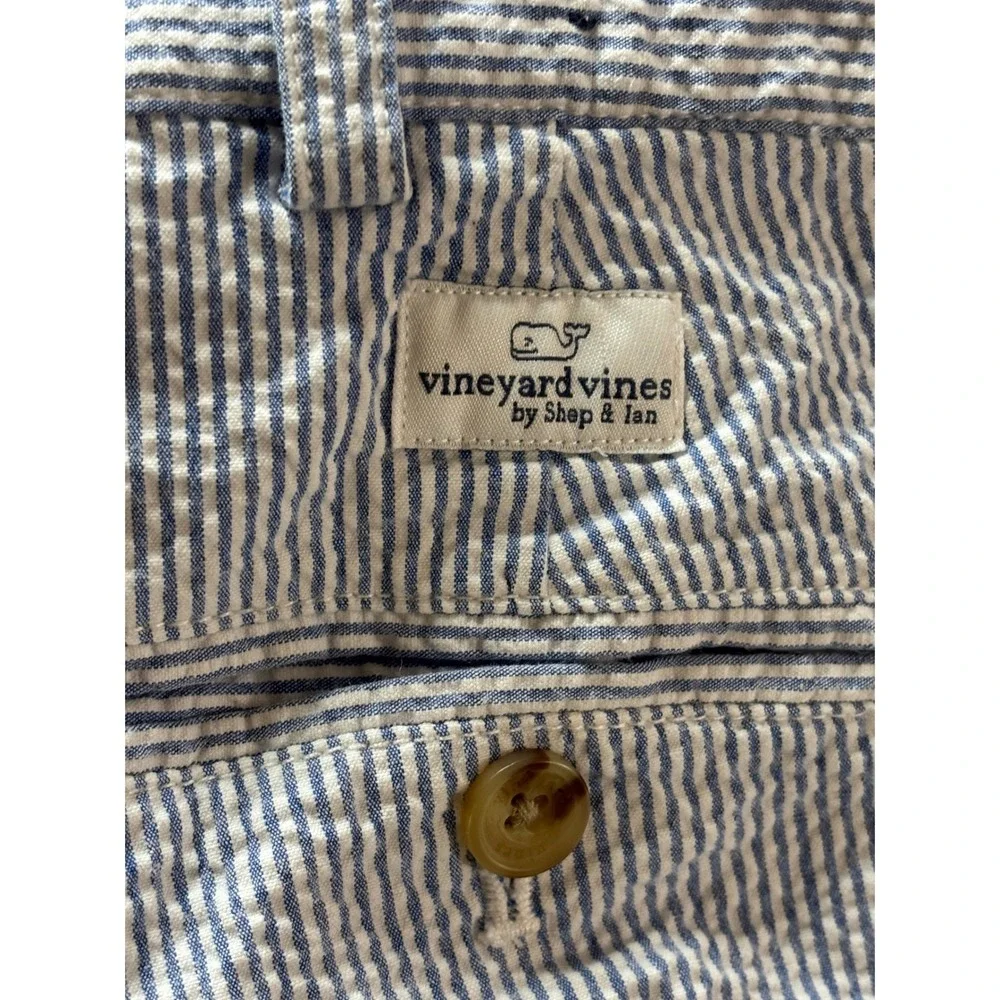 Vineyard Vines Mens Seersucker Club Shorts 40 Preppy Coastal Resort Cotton Blend